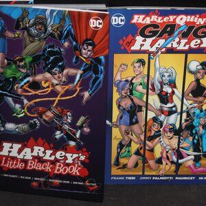 HARLEY QUINN GRAPHIC NOVEL SET - LITTLE BLACK BOOK & GANG OF HARLEYS